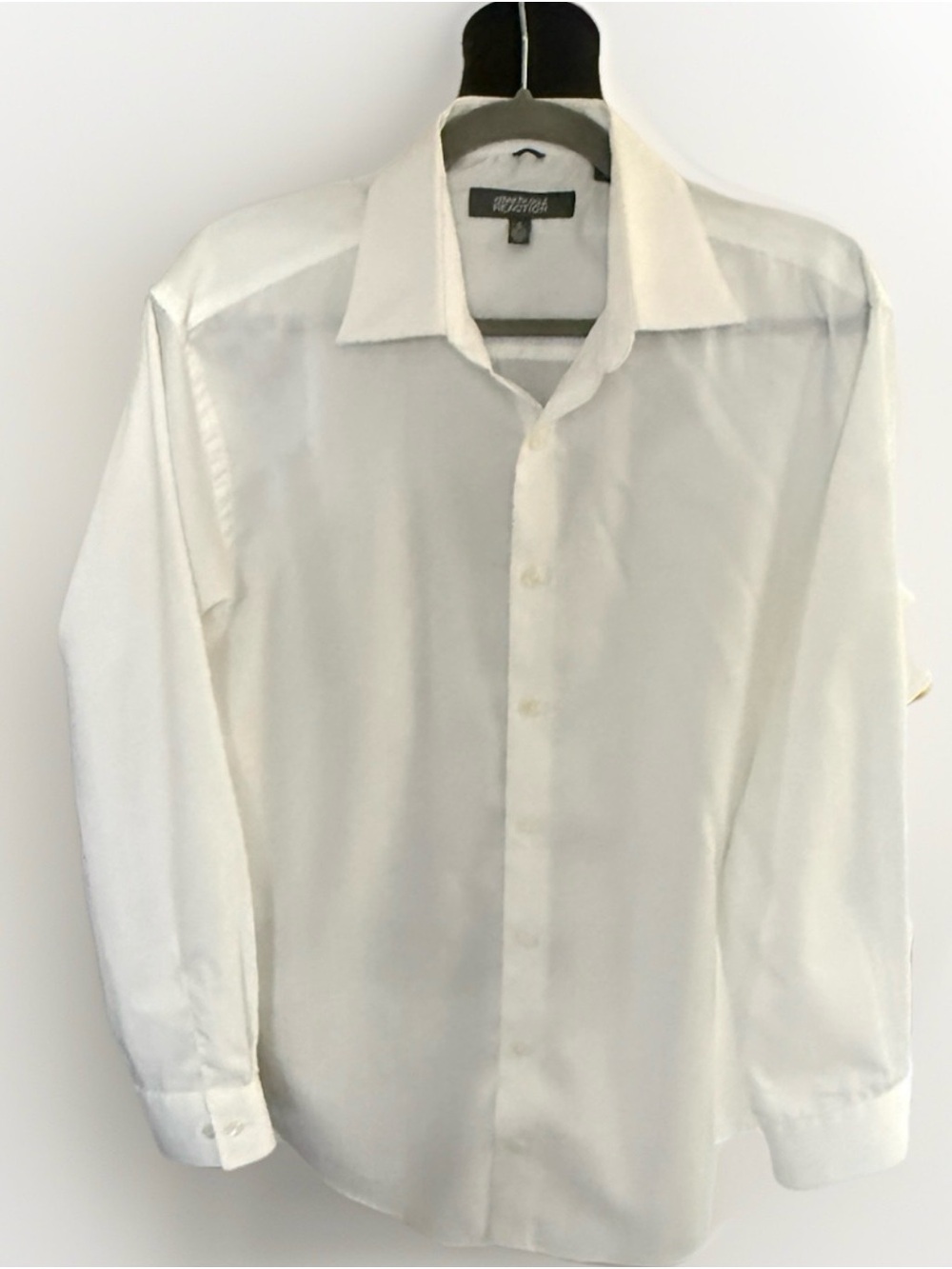 Kenneth Cole Reaction White Wrinkle Free Dress Shirt Mens Large 16 32/33